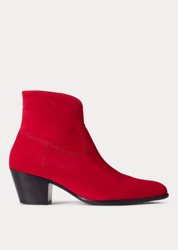 Botas Polo Ralph Lauren Mujer Rojos - Lucille Leather - XEJDO6570